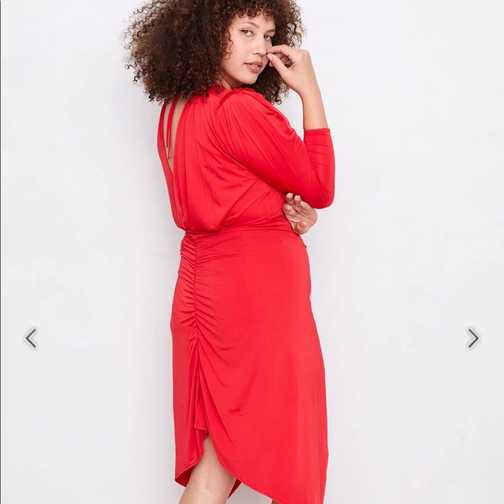 We Are HAH In A Rouche Dress - Picture 3 of 7